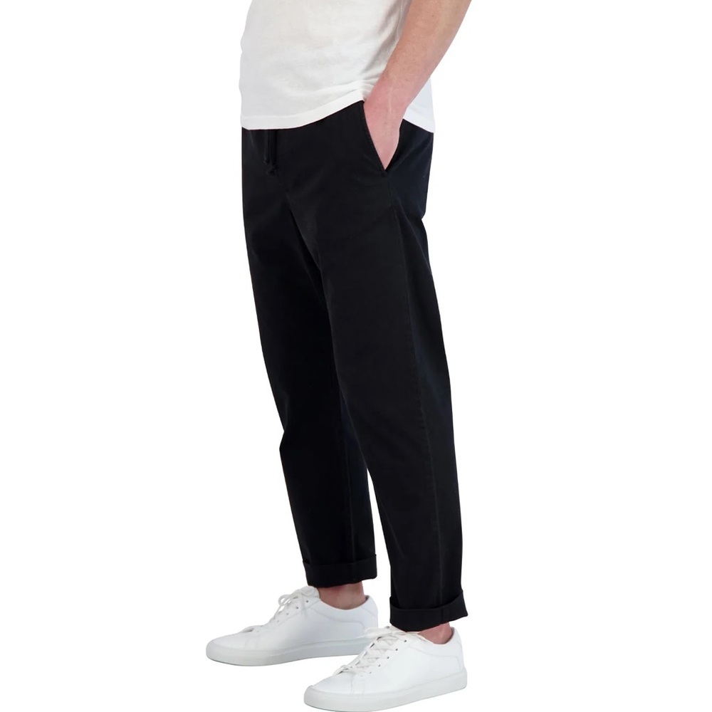 NWT Relaxed Fit Stretch Drawstring Twill Pants - Black